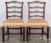PAIR OF CHIPPENDALE STYLE RIBB