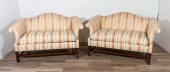 PAIR OF CHIPPENDALE STYLE SETT