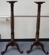 PAIR OF CHIPPENDALE STYLE STAI