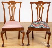 PAIR OF CHIPPENDALE STYLE WALN