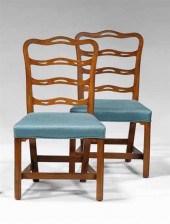 Pair of Chippendale walnut rib