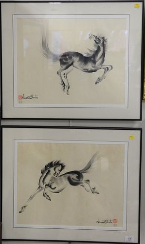 PAIR OF CHIURA OBATA FRAMED INK