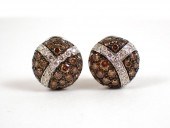 PAIR OF CHOCOLATE DIAMOND EARR