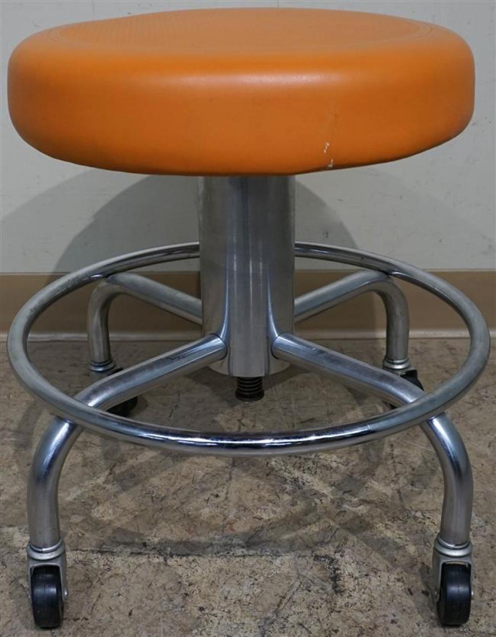 PAIR OF CHROME BASE UPHOLSTERED