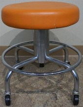 PAIR OF CHROME BASE UPHOLSTERE