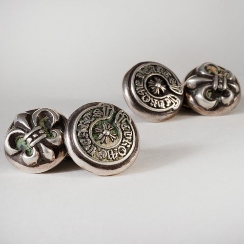PAIR OF CHROME HEARTS SILVER