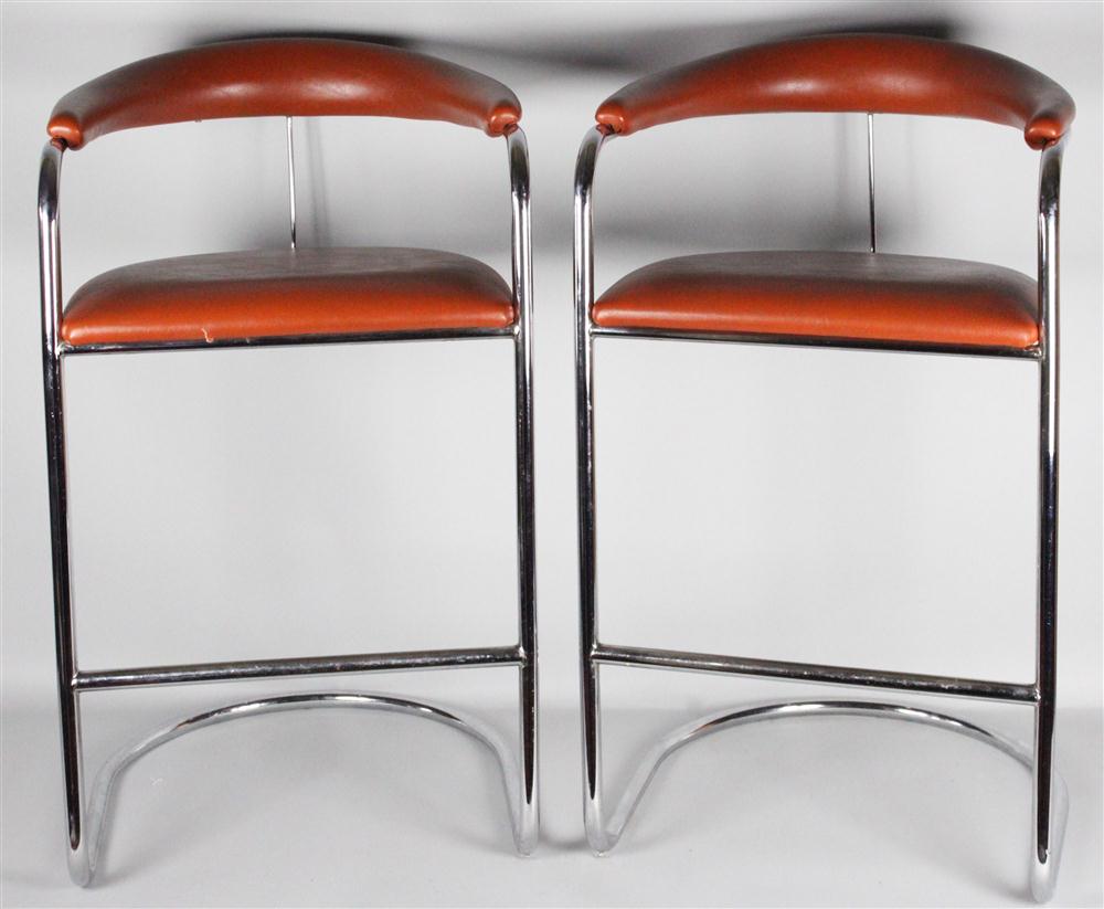 PAIR OF CHROME PLATED TUBULAR STEEL