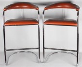 PAIR OF CHROME PLATED TUBULAR