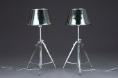 Pair of Chromium Adjustable Tr