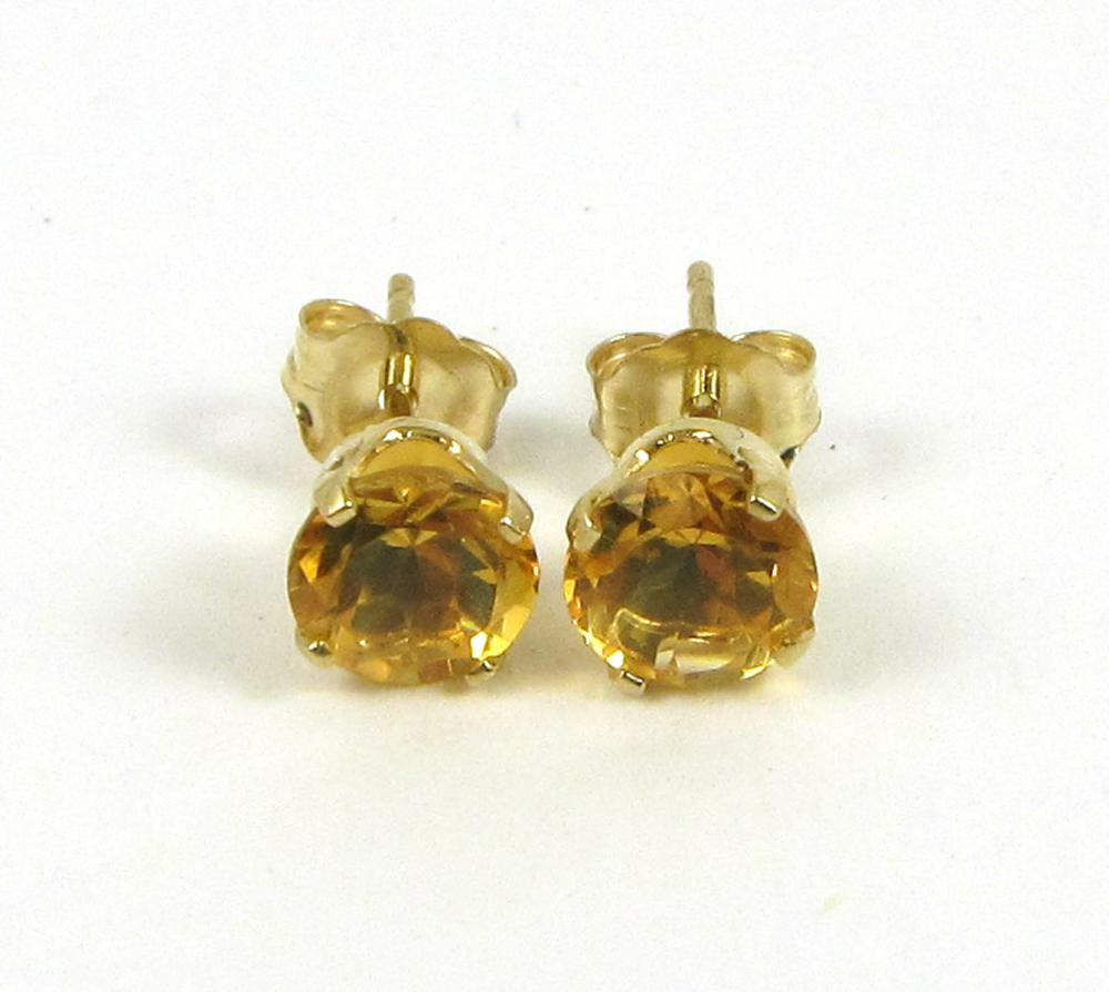 PAIR OF CITRINE AND FOURTEEN