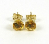 PAIR OF CITRINE AND FOURTEEN K