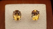 PAIR OF CITRINE AND FOURTEEN K