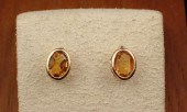 PAIR OF CITRINE AND FOURTEEN K