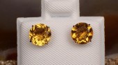 PAIR OF CITRINE AND FOURTEEN K