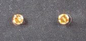 PAIR OF CITRINE AND GOLD EAR S