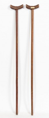 PAIR OF CIVIL WAR ERA WOODEN M