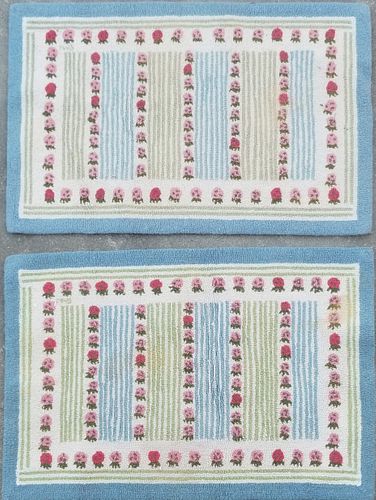 PAIR OF CLAIRE MURRAY HOOKED RUG