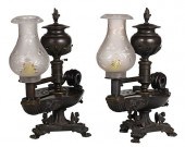 PAIR OF CLASSICAL BRONZE ARGAN