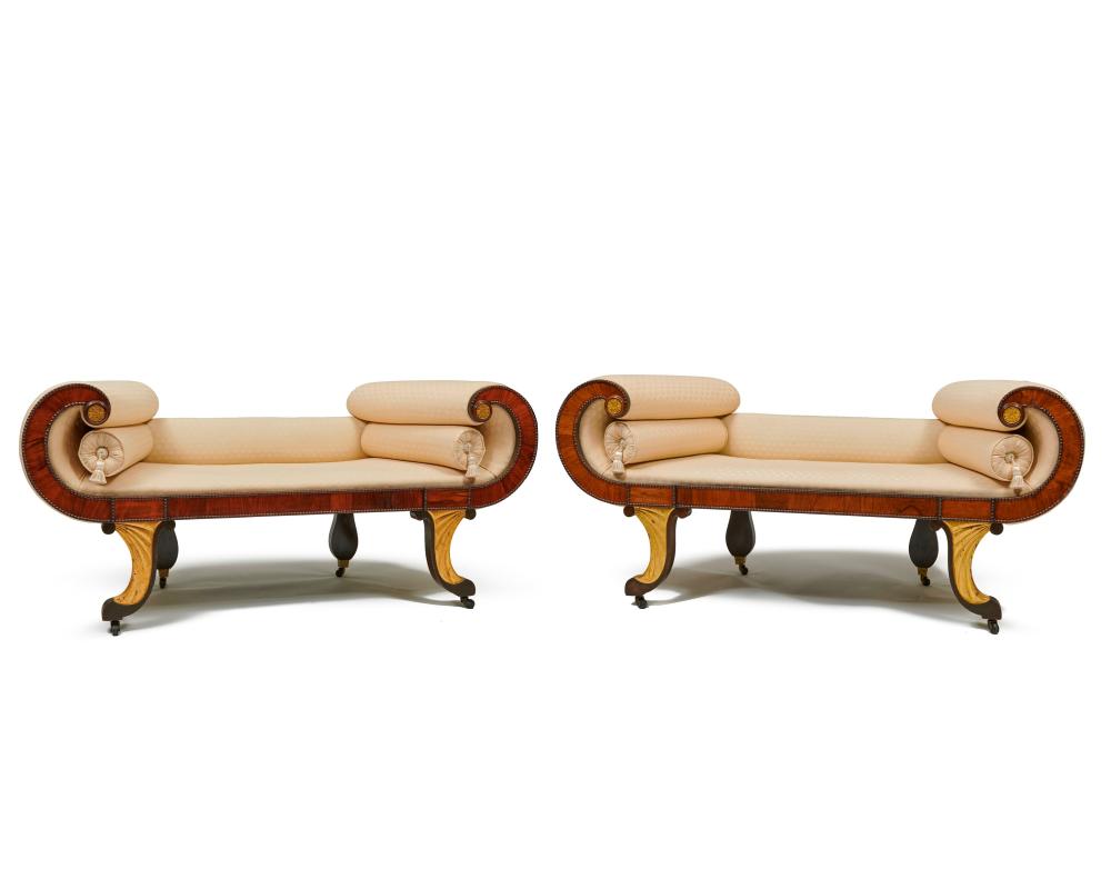 PAIR OF CLASSICAL CARVED AND GILT