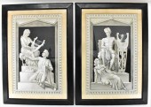 PAIR OF CLASSICAL GOUACHES OF