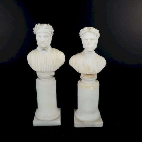 PAIR OF CLASSICAL MARBLE
