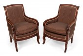 PAIR OF CLASSICAL-STYLE ARMCHA