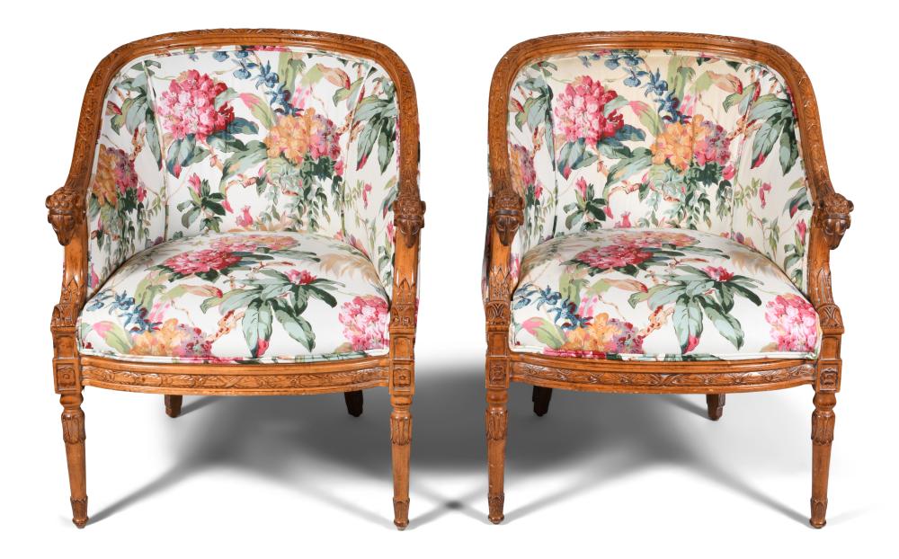 PAIR OF CLASSICAL STYLE BEECHWOOD