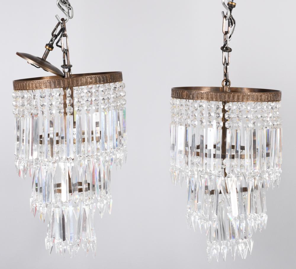 PAIR OF CLASSICAL STYLE BRASS AND