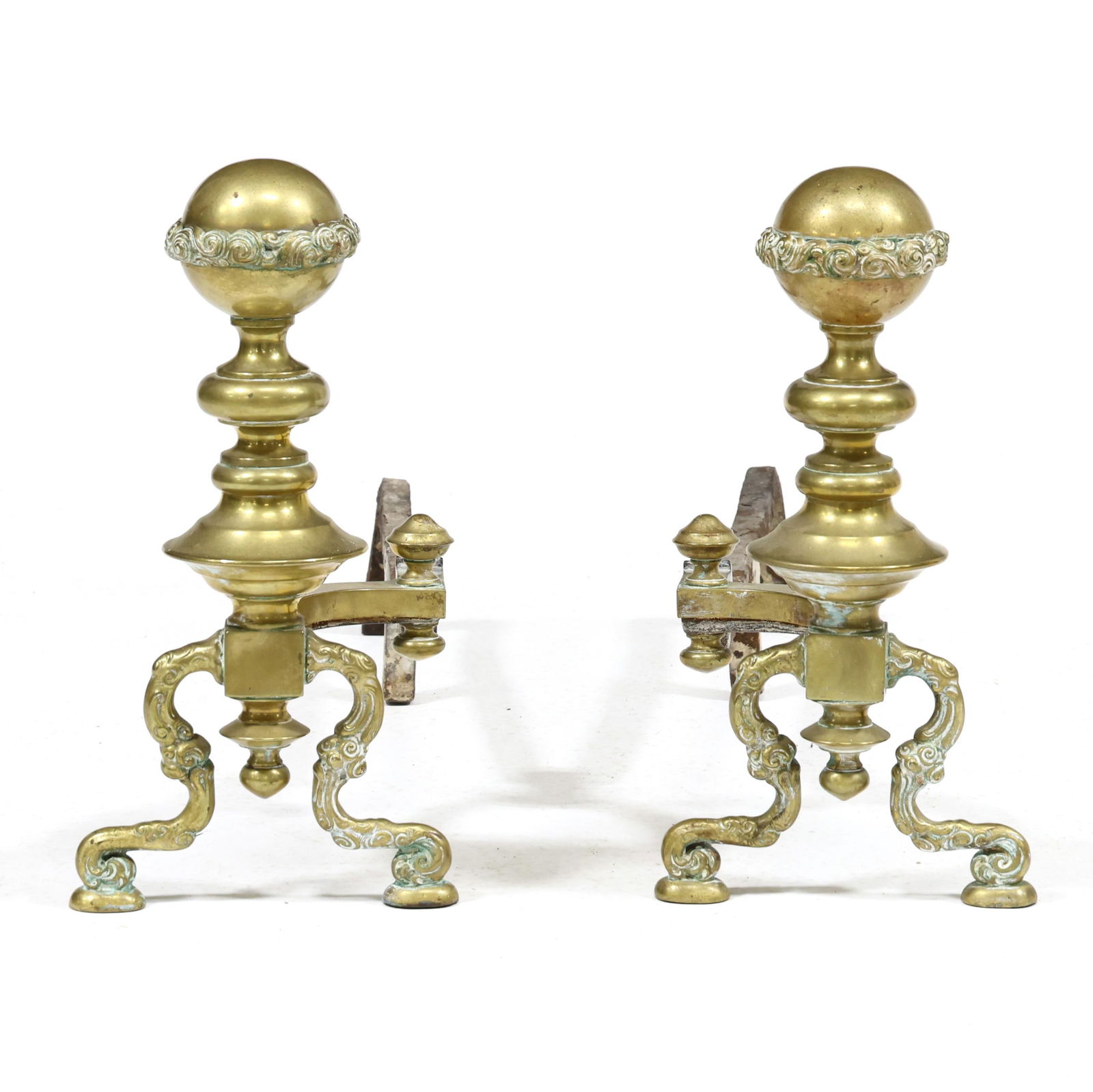 PAIR OF CLASSICAL STYLE BRASS