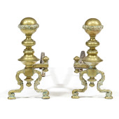 PAIR OF CLASSICAL STYLE BRASS