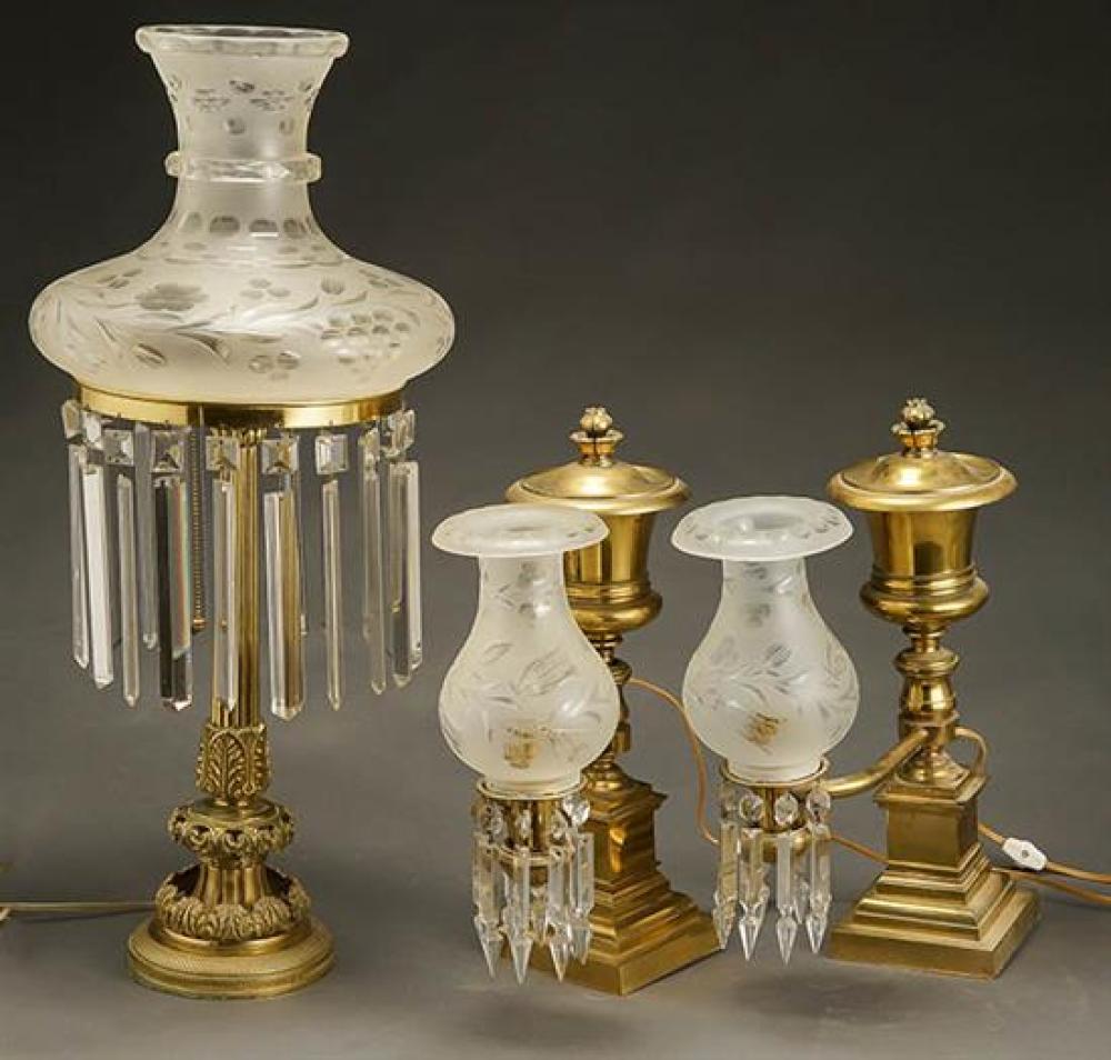PAIR OF CLASSICAL STYLE BRASS AND