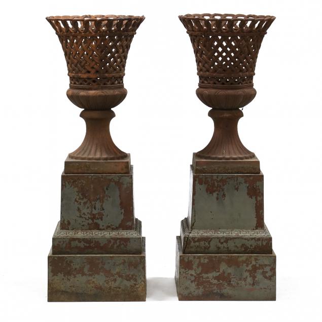 PAIR OF CLASSICAL STYLE CAST IRON