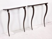 PAIR OF CLASSICAL STYLE MAHOGA