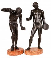 PAIR OF CLASSICAL-STYLE PATINA