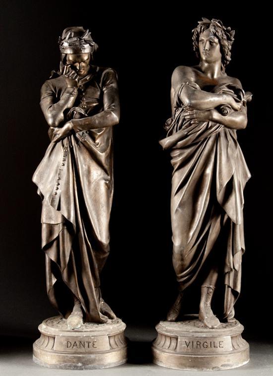 Pair of Classical style spelter