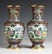 Pair of CloisonnÃ© Vases 20th