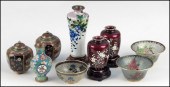 PAIR OF CLOISONNE COVERED JRS.