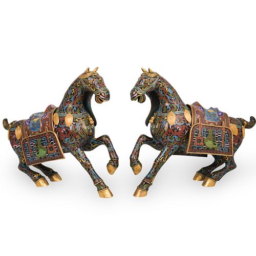 PAIR OF CLOISONNE