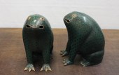 PAIR OF CLOISONNE SCULPTURESPA