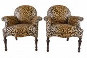 PAIR OF CLOSED ARMCHAIRSwith c