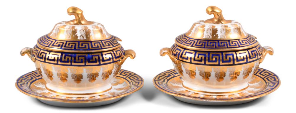 PAIR OF COALPORT GILT-DECORATED