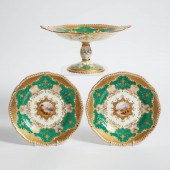 Pair of Coalport Green and Gil