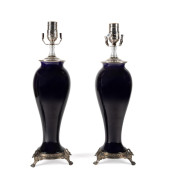 PAIR OF COBALT PORCELAIN VASIF