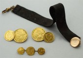 PAIR OF COIN CUFFLINKS, FAUX C