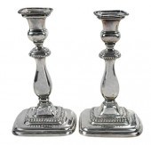 PAIR OF COIN SILVER CANDLESTIC