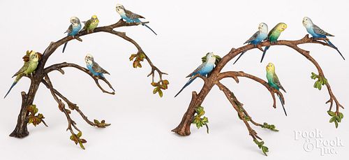 PAIR OF COLD PAINTED BRONZE