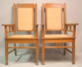 PAIR OF COLONIAL HARDWOOD RUSH
