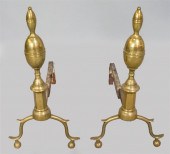 PAIR OF COLONIAL STYLE BRASS A