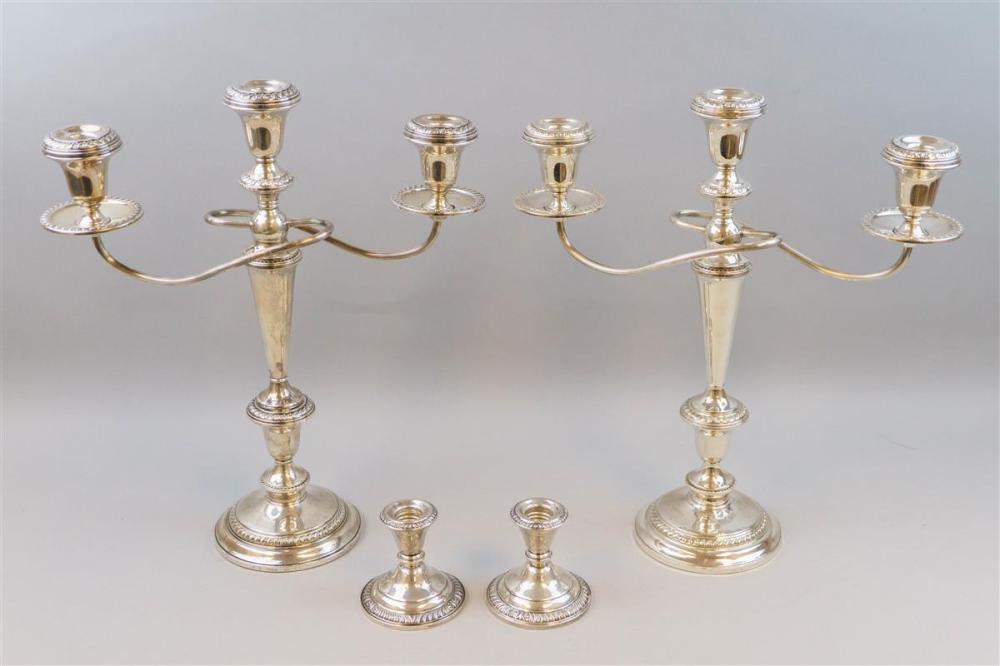 PAIR OF COLUMBIA SILVER THREE-LIGHT