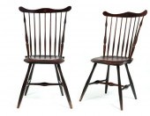 PAIR OF COMB-BACK WINDSOR SIDE